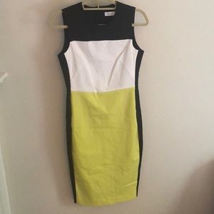 Calvin Klein block color sheath dress 4